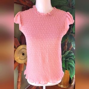 Adrianna papell pink knit vintage top. Rarely worn, loving cared for. No blemish